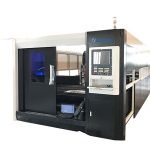 3000w trefjar cnc leysir málm klippa vél gantry tvöfalt akstur uppbyggingu